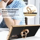 thumbnail image 5 of Funda con soporte de anillo para Samsung Galaxy Note 10 Plus, con borde chapado y rotación de 360 grados, soporte de silicona suave de TPU, delgada, suave y flexible, para mujeres y niñas (negro), 5 of 7