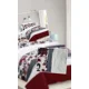 thumbnail image 1 of Cubrecama Quilt Sherpa 2pl Burdeos Gris Negro Y Blanco Estampado Floral, 1 of 1