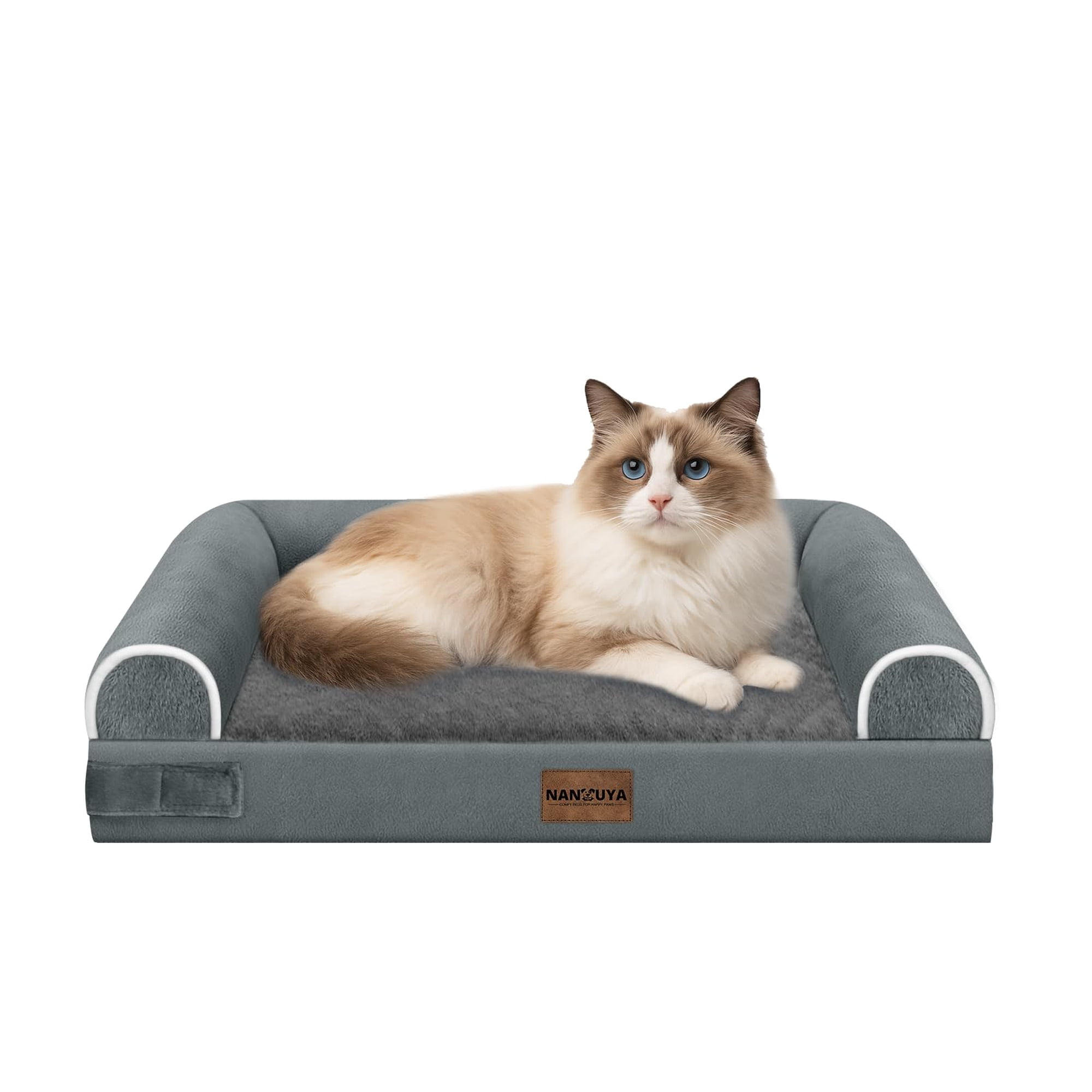 Cama Ortopédica Para Perros Nanuya, Lavable, Impermeable, Gris Oscuro