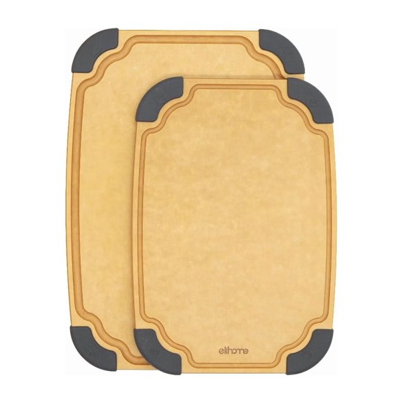 Juego de 2 tablas de cortar Elihome 25 × 18 cm y 30 × 20 cm de madera