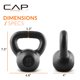 thumbnail image 4 of Kettlebell CAP Barbell de hierro fundido negro 6.8 kg / 15 lb, 4 of 8