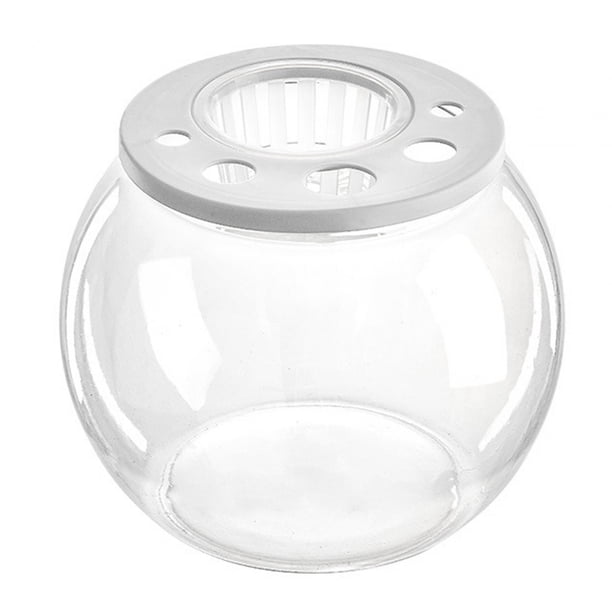 Fish Bowl Fish Tank Escritorio Versátil de moda con tapa superior hueca Acuario acuático DIY Micro paisaje para sala de estar Oficina Hotel Decoración Redondo