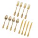 thumbnail image 3 of Cubiertos Desechables Tenedores De Plástico Cucharas Cuchillos Decoración Para Fiestas Cubiertos Dorados, 3 of 5
