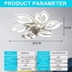 thumbnail image 2 of Ventilador de techo BESKETIE 65 cm con control remoto LED blanco, 2 of 9
