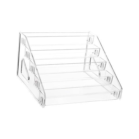 Magideal - Estante De Exhibición Acrílico, Estante Para Monedas De Desafío, Soporte De Almacenamiento, Soporte De Escaparate, Soporte Para Esmalte De Uñas Transp 5 Niveles