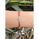 thumbnail image 2 of Pulsera nudo brujas hilo rojo plata fina, 2 of 3