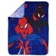thumbnail image 2 of Manta SpiderMan Infantil 116x152cm Microfibra Azul Marvel, 2 of 2