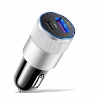Tomasstore - Cargador Usb Auto Carga Rápida 18W 3.0 Tipo C + Usb 12V/24V