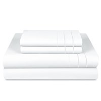 3Angeli - Sábanas De Lujo 1800 Hilos 2 Plaza Blanca - Soft Touch