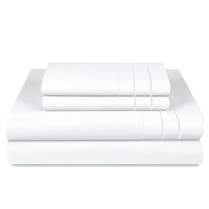 Sábanas De Lujo 1800 Hilos Super King Blanca - Soft Touch - 3Angeli