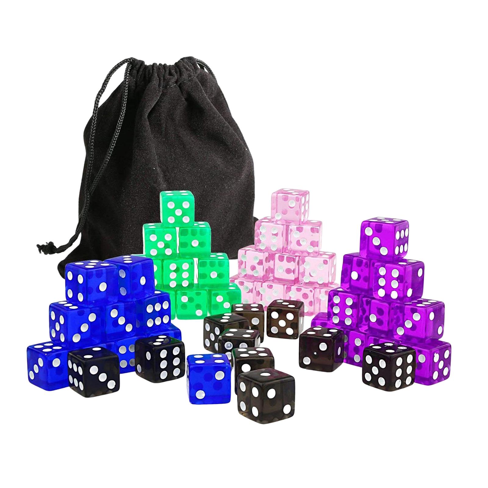 Bothyi - 50X Juego De Dados De 6 Caras Dados De Colores Favores De Fiesta Para Juego De Rol