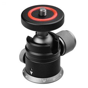 Magideal - Mini Rótula, Con Tornillo De 1/4"" Panorámica De 360 Degree Carga 3Kg/6.6Lbs, Adaptador De Montura De Rótula, Para Monopod Dslr Soporte De Lámpara Micrófo