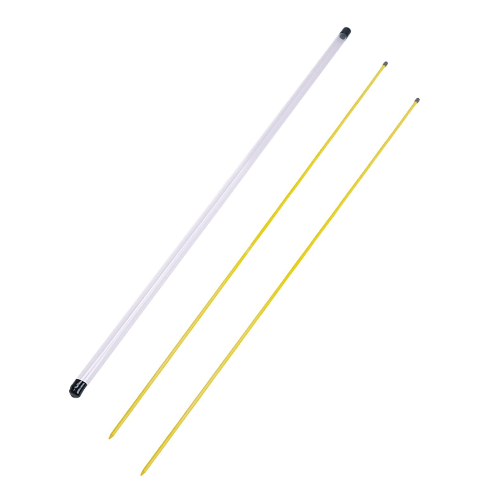 Ioensy - 2 Palos De Alineación De Golf Con Tubo De Almacenamiento Para Práctica De Swing, Accesorio De Golf, 80 Cm, Amarillo