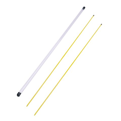 Ioensy - 2 Palos De Alineación De Golf Con Tubo De Almacenamiento Para Práctica De Swing, Accesorio De Golf, 80 Cm, Amarillo