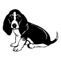 Rienda Libre Graphics - Decomural Basset Hound Dog Puppy Ws-34668