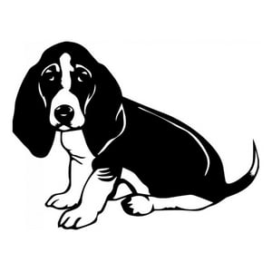 Rienda Libre Graphics - Decomural Basset Hound Dog Puppy Ws-34668
