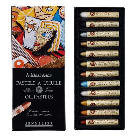 Set de 12 pasteles al óleo iridiscentes SENNELIER