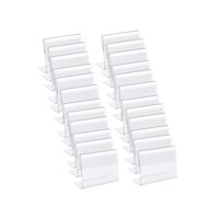 Ioensy - 100 Piezas De Soporte De Etiqueta De Precio De Letrero Mini De Acrílico Para Soporte De Letrero De Mostrador En Forma De L