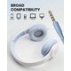 thumbnail image 3 of Auriculares VOXii GE01 plegables on-ear azul con micrófono, 3 of 8