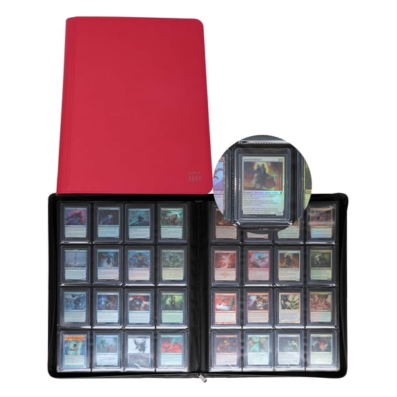 Carpeta Rieton 640 Toploader Roja 3''x4'' Cartas