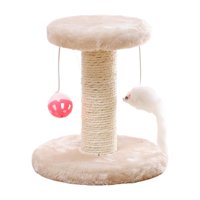 Ioensy - Rascador Para Gatos Con Pelota De Juguete, Rascador Interactivo Para Gatitos, Color Beige