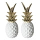 thumbnail image 1 of Set 2 Figuras Piñas Decorativas De Ceramica Adorno Decohogar blanco, 1 of 10