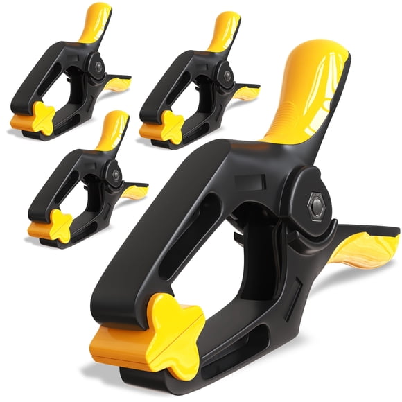 Pinzas de resorte EQUIPTZ de 15 cm, resistentes, paquete de 4 unidades, para carpintería