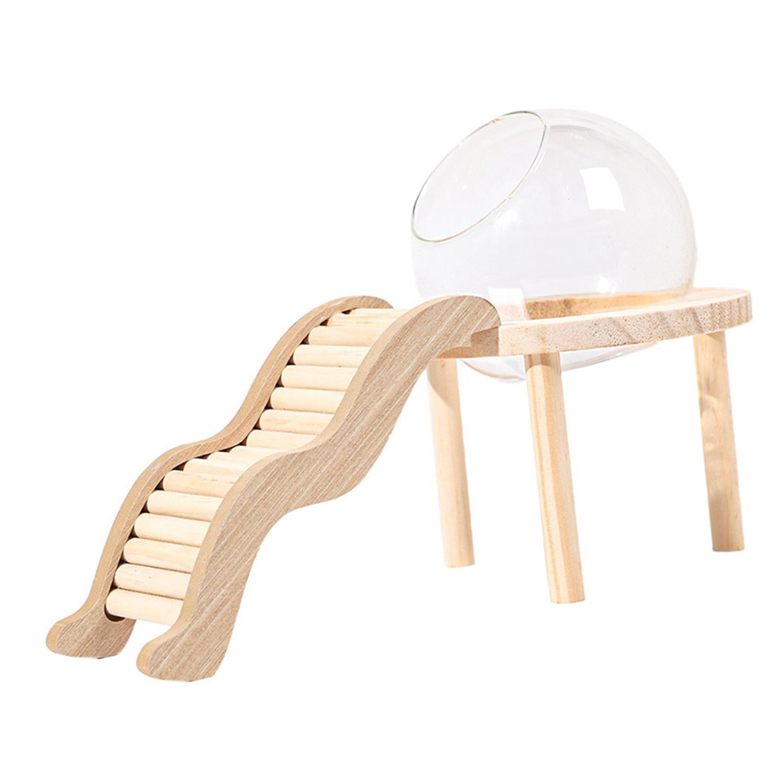 Contenedor De Baño De Arena Para Hámster Con Escalera De Madera Para Suministros Para Mascotas, Jerbos, Ratones S