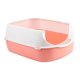 thumbnail image 2 of Caja De Arena Para Gatos Bandeja De Arena Para Gatos Con Parte Superior Semiabierta Para Kitty Rabbit Small Pet Pink, 2 of 5