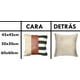 thumbnail image 3 of Cojin Decorativo EcoCuero Rayas Blanco y Negro 60x60 Relleno, 3 of 3