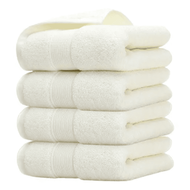 Genérico - Pack 4 Toallas Blancas Algodón Peluquería Piso Hotel 50x100