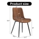 thumbnail image 3 of Brown suede backrest cushion dining chair, black metal legs, curved widened cushion design, more comfortable, suitable for restaurants, kitchens, bedrooms, offices. (6 chairs) 0502, 3 of 3