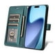 thumbnail image 5 of FOXDOCK Funda tipo Cartera para iPhone 17 Air – Cubierta de Cuero PU con Múltiples Ranuras, Bolsillo para Efectivo y Correa de Muñeca, 5 of 6