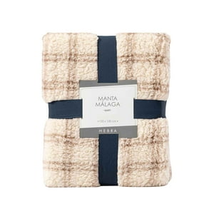 Hebra - Manta Sherpa 125X150 Malaga Café/Crudo