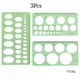 thumbnail image 1 of Get Creative with BetyBedy's 11pcs Clear Green Geometric Drawing Templates and Drafting Stencils Measuring Tools with Zipper Bag - Perfect for Architecture, Office, Studying, Designing and Building, 1 of 4