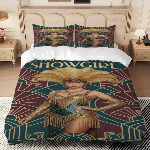T-Swifties Vintage Art Decorative Poster Printed Bedding Set Duvet Cover + Two Pillowcases