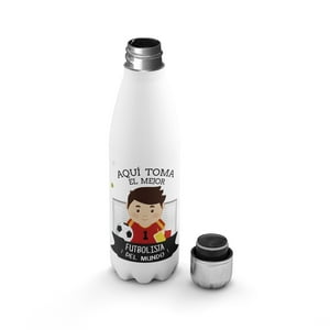 Creango - Botella Agua Termica Aqui Toma El Mejor Futbolista De Acero Inoxidable