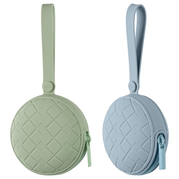 Estuche porta chupetes de silicona Sallurna, pack de 2, portátil