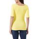 thumbnail image 3 of INSPIRE CHIC Camisetas de Mujer para Regreso a Clases con Cuello de Barco, Mangas Medias, Ajustadas, para Capas, Camiseta Suave Talla L Amarillo Claro, 3 of 6