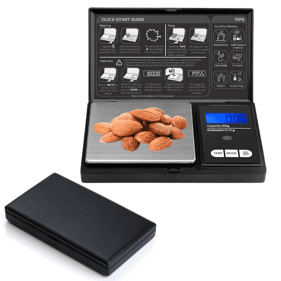 Pesa De Precisión 0.1g A 500g Portátil Pantalla Lcd