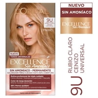 Tintura Excellence Sin Amoniaco 9U Rubio Claro Cenizo Universal