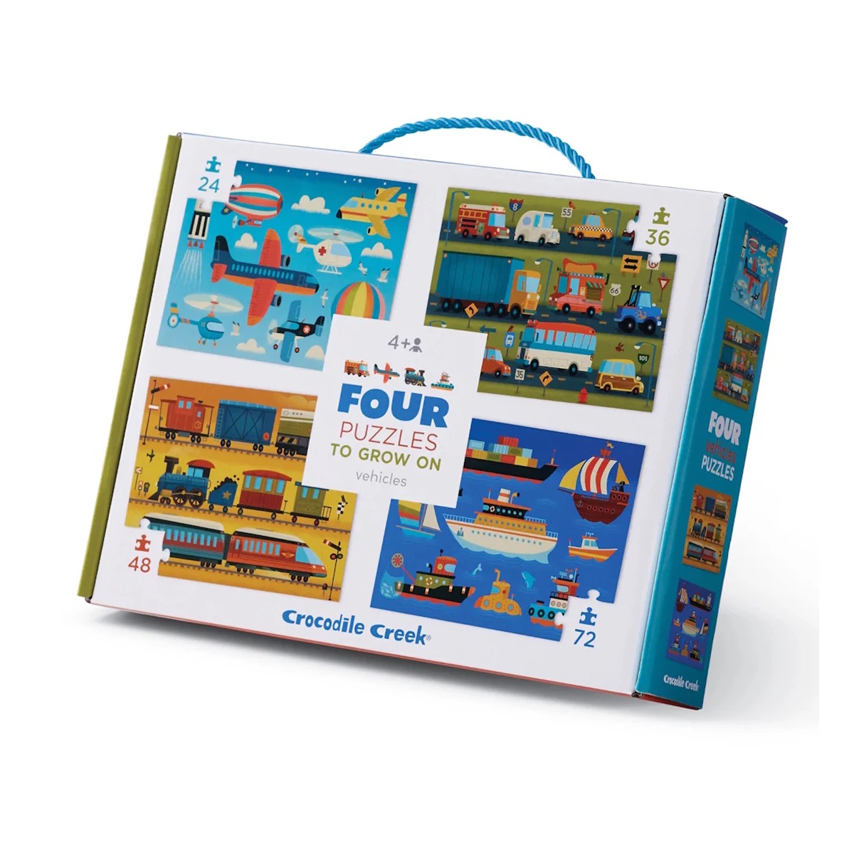 Cuatro Puzzles De Vehículos Crocodile Creek