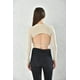 thumbnail image 2 of Polera Mujer Crop con Escote Detras Manga Larga Beige Talla S, 2 of 3