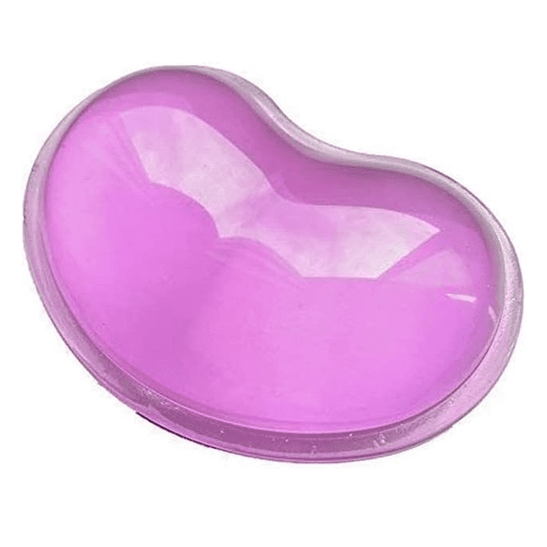 Almohadilla de muñeca de gel de silicona, almohadilla ergonómica translúcida con forma de corazón para el descanso de la muñeca, almohada para la mano que alivia eficazmente la fatiga de la muñeca.