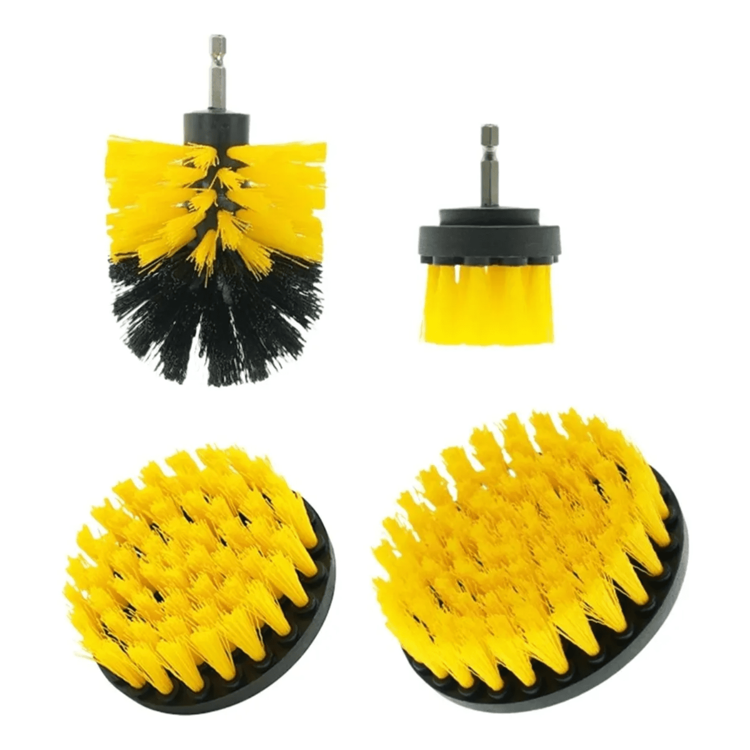 Genérico - Juego De Cepillos De Limpieza Para Taladro 4 Piezas Amarillo