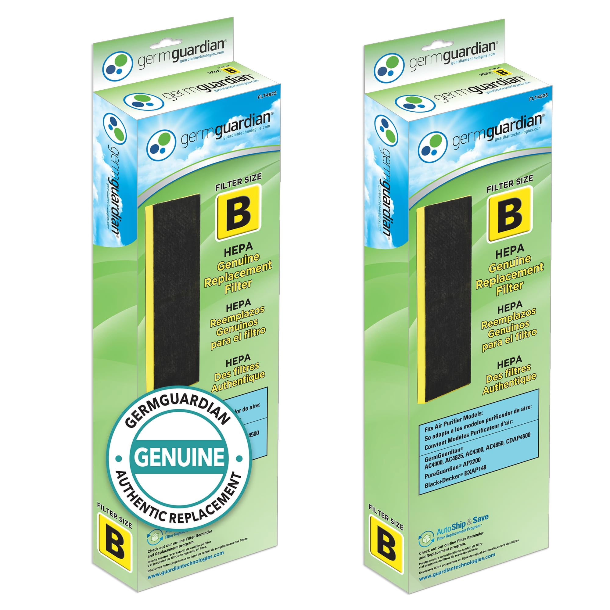 Filtro Purificador De Aire Germguardian B Hepa Pure Para Ac4825