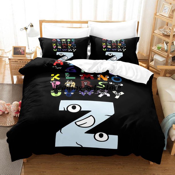 Alphabet Lore Bedding Set Bed Set Aldult Kid Bedroom Duvetcover Sets Bed Sheet Set