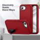thumbnail image 5 of for iPhone 17e Funda con Soporte Integrado, a Prueba de Golpes/polvo/caídas, Cubierta Protectora Resistente de Grado Militar de Alta Resistencia for iPhone 17e, Rojo, for iPhone 17e, 5 of 8