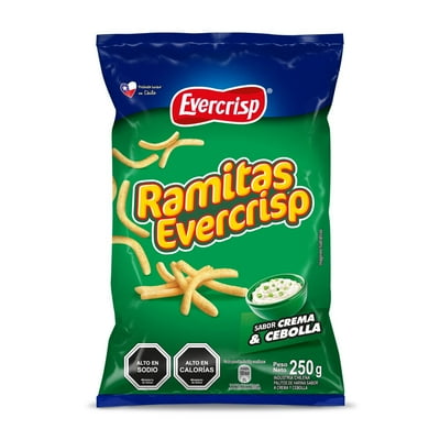 Ramitas Sabor A Crema Y Cebolla 250 G Evercrisp