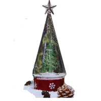 Bohemik - Adorno Navidad Rojo, Luminoso, Musical Con Nieve En Movimiento